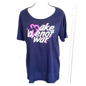 Make Love not War Navy T-Shirt